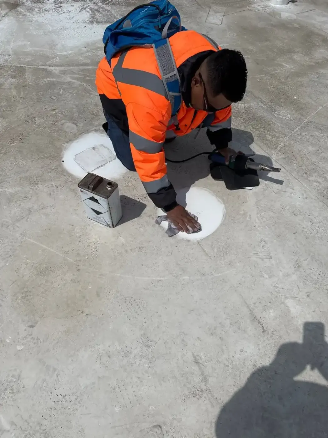 Commercial roof inspection documented in New Whiteland